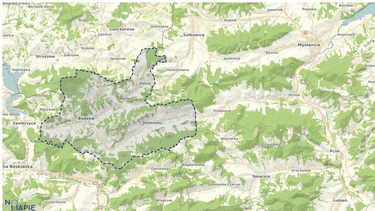 Mapa Geoportal Budzów